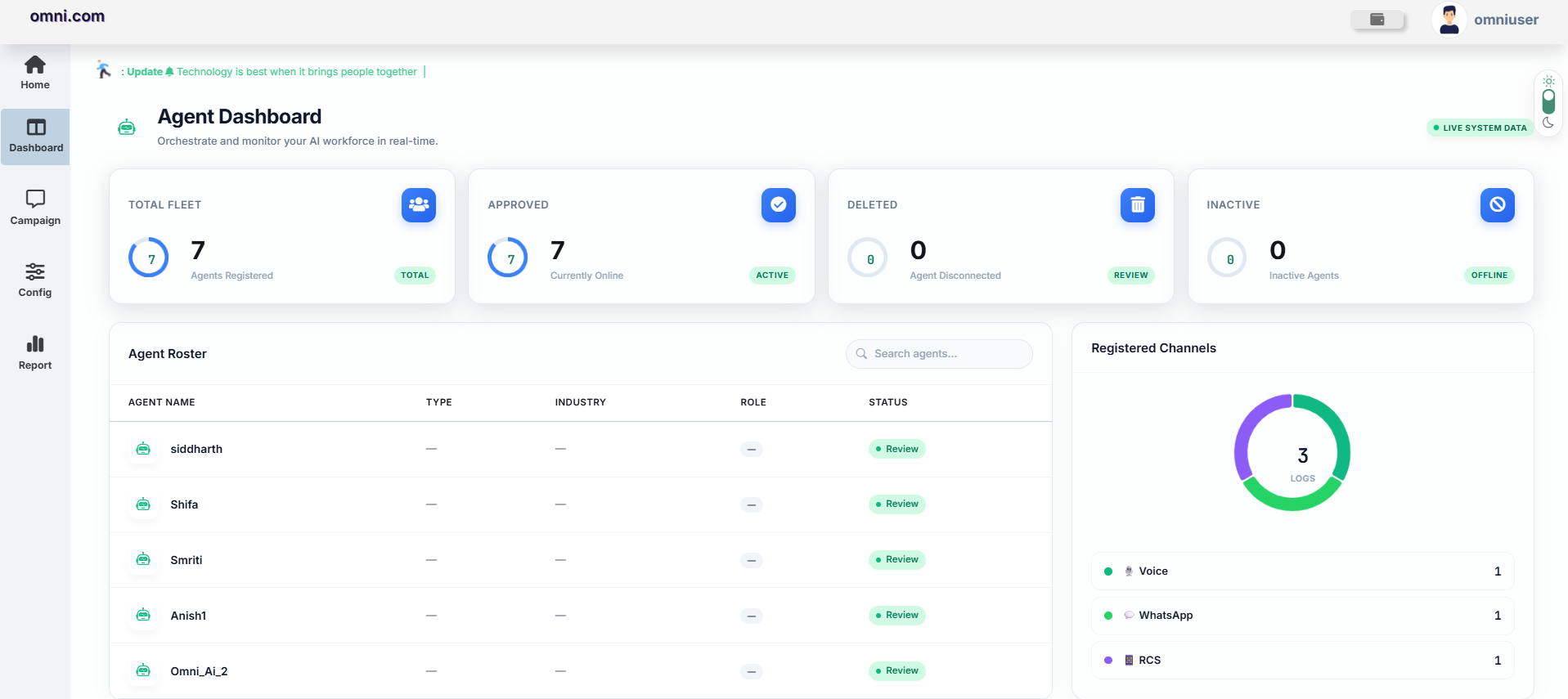 AI Agent Dashboard