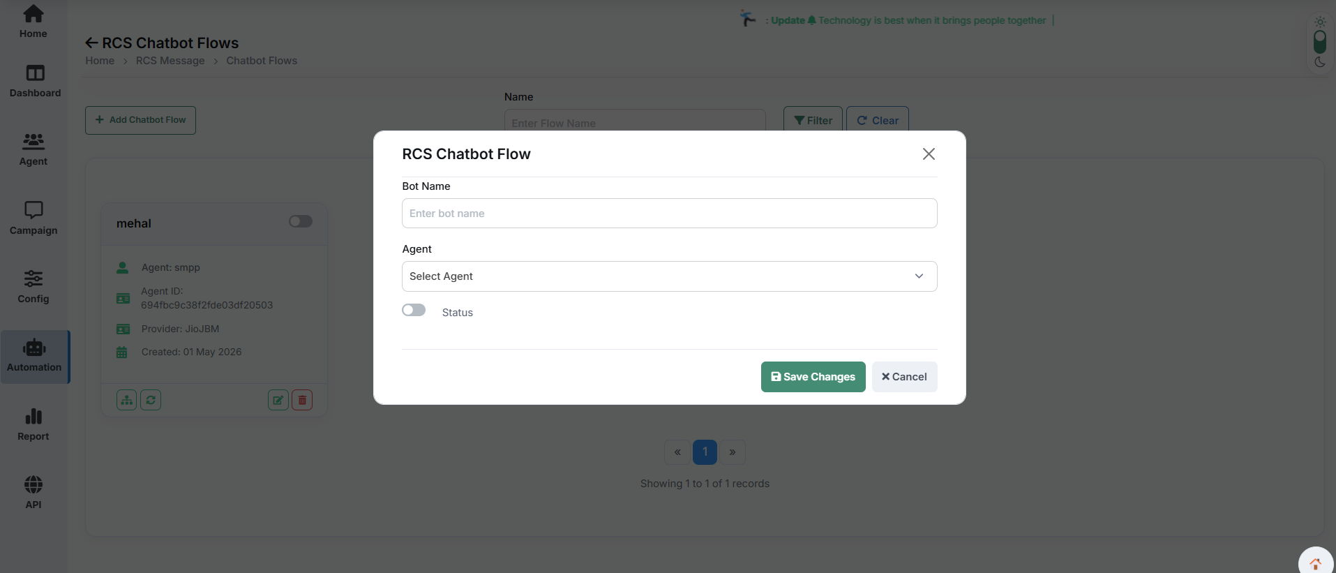 Add Chatbot Popup
