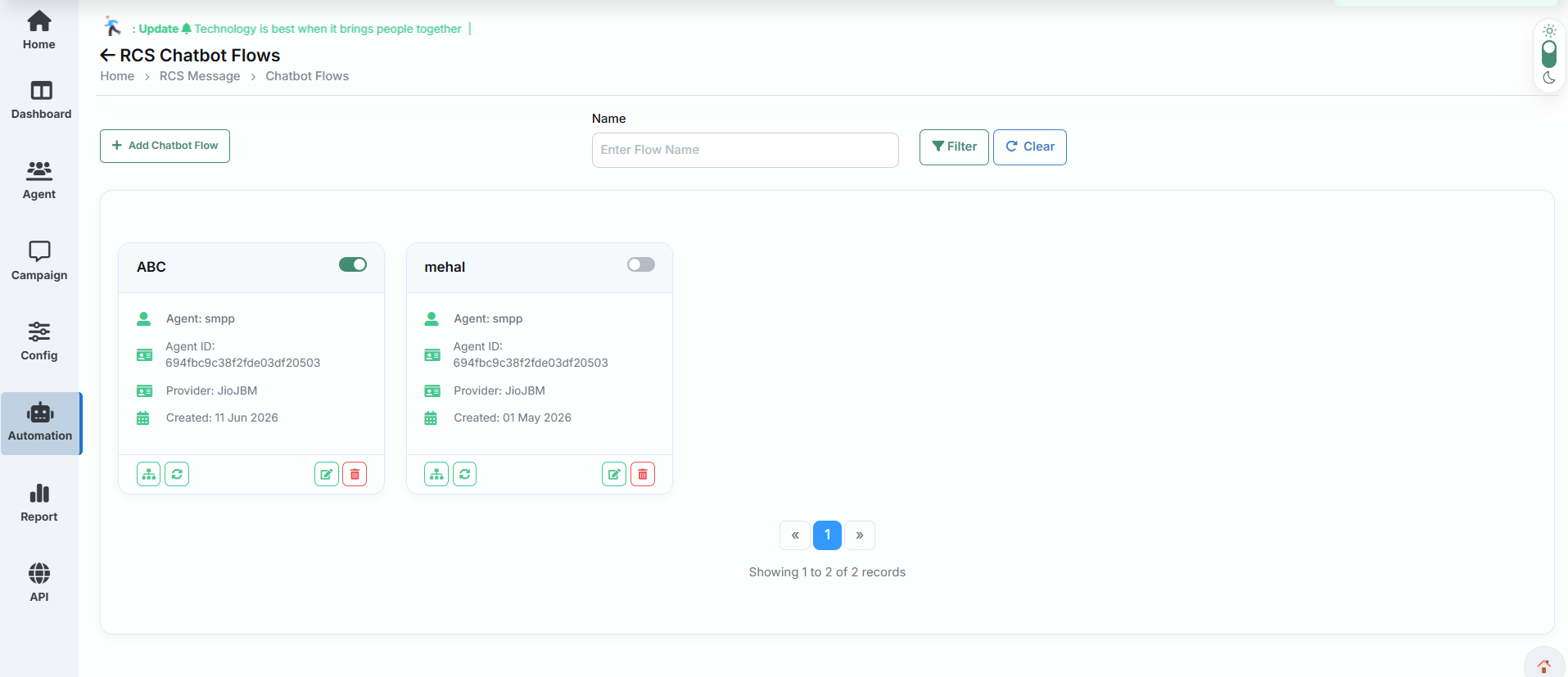 Chatbot Flow Management