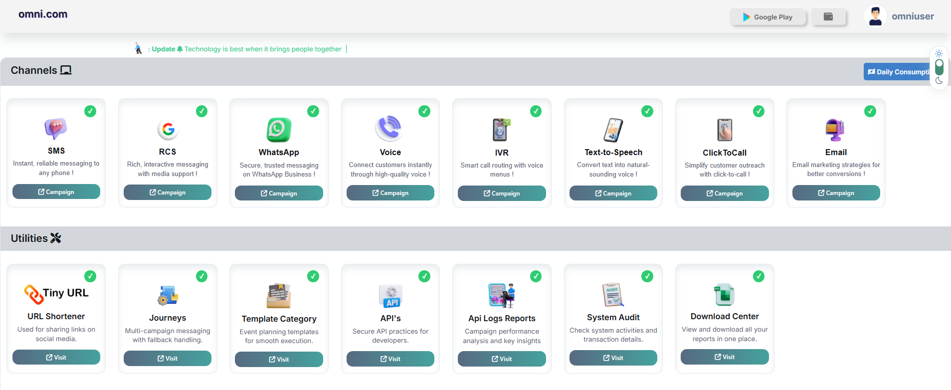 Dashboard Page