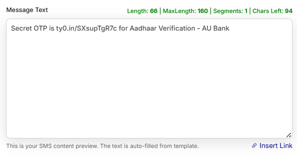 SMS Page