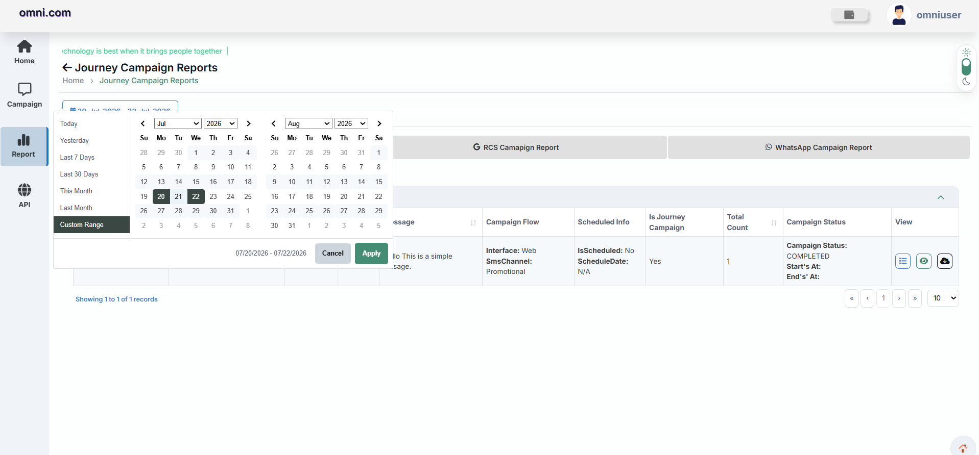Date Range Filter