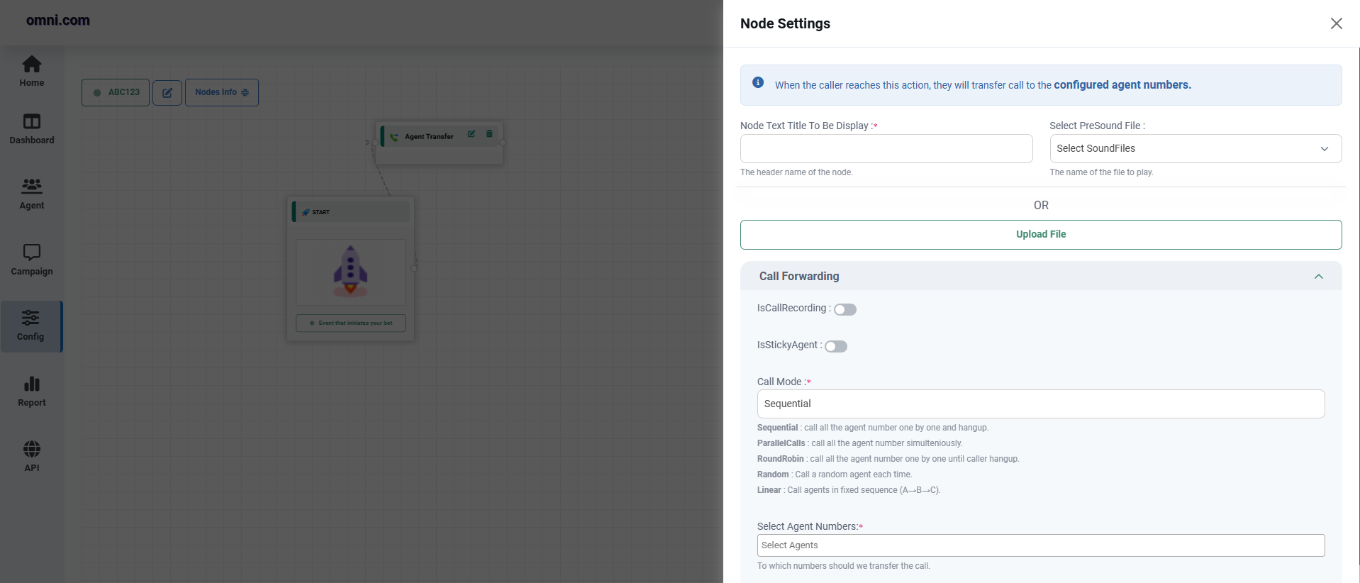Agent Transfer Node