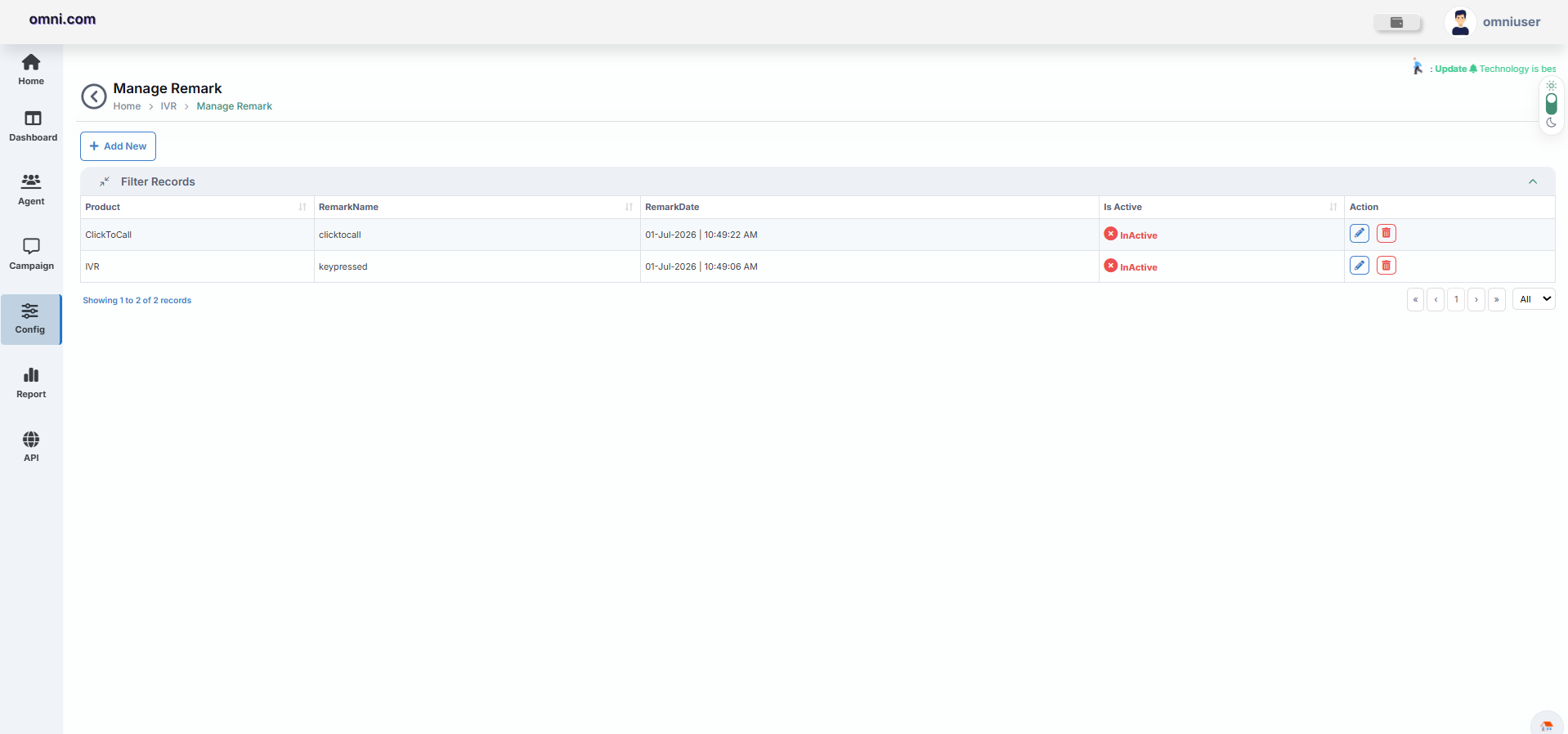 Manage Remarks