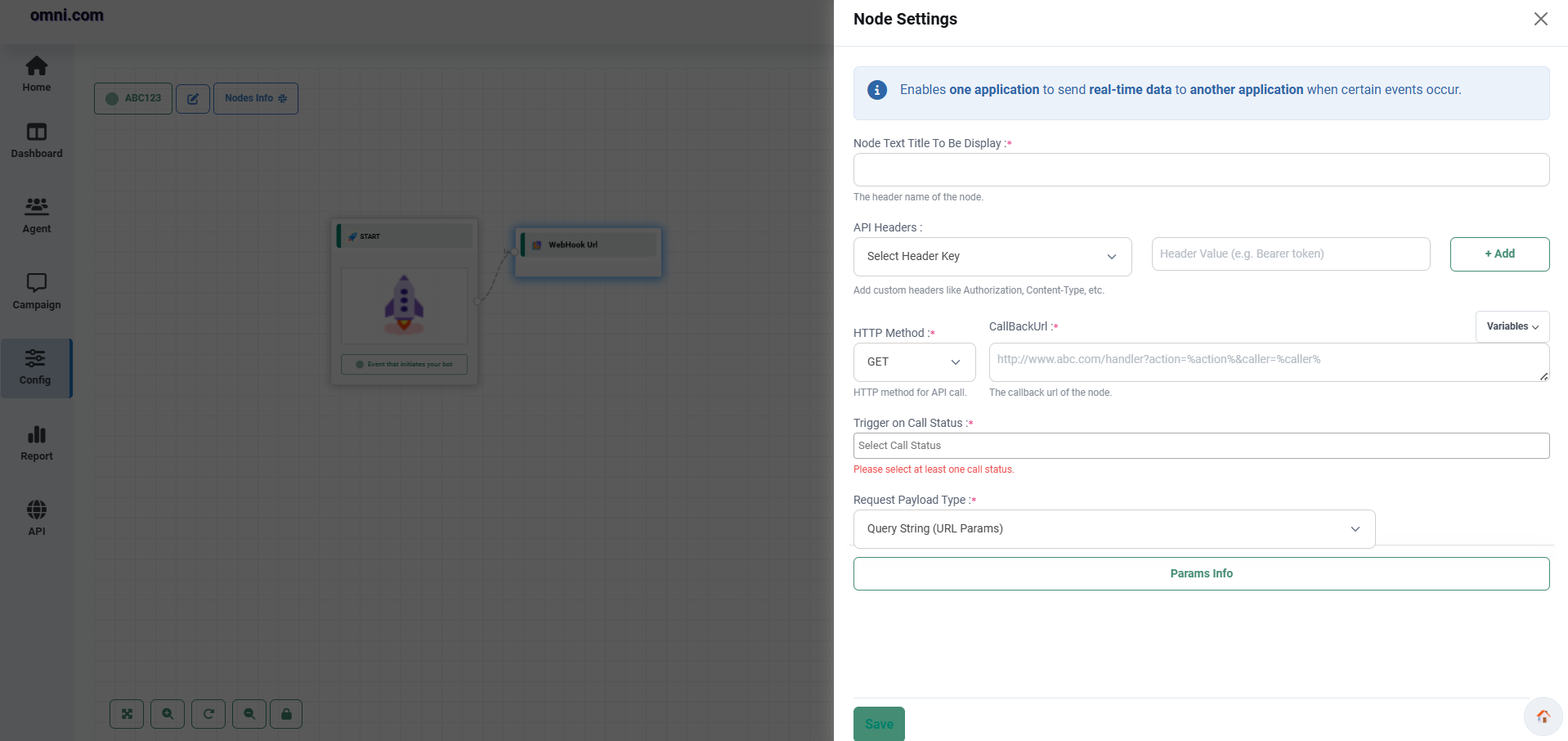 Webhook URL Node